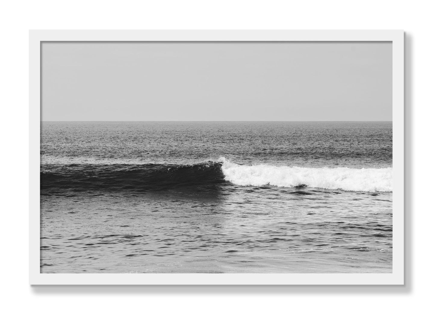 Framed photograph of The Wave by Dylan Ozanich, White frame, Full Bleed
