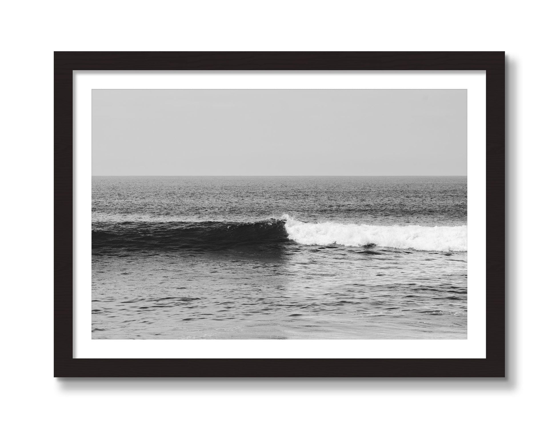 Framed photograph of The Wave by Dylan Ozanich, Black Walnut frame, Borders