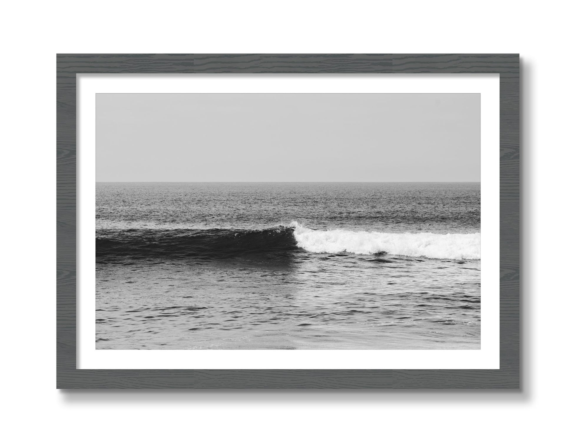Framed photograph of The Wave by Dylan Ozanich, Grey frame, Borders