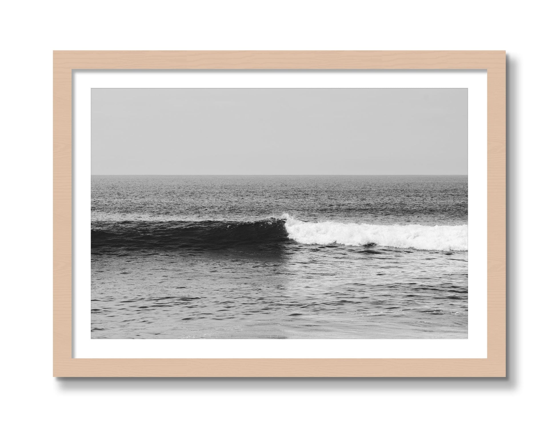 Framed photograph of The Wave by Dylan Ozanich, Maple frame, Borders
