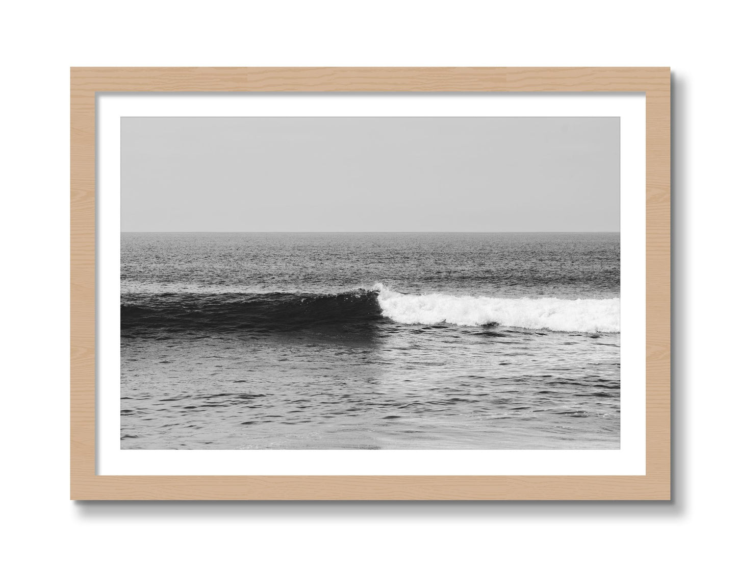 Framed photograph of The Wave by Dylan Ozanich, Oak frame, Borders