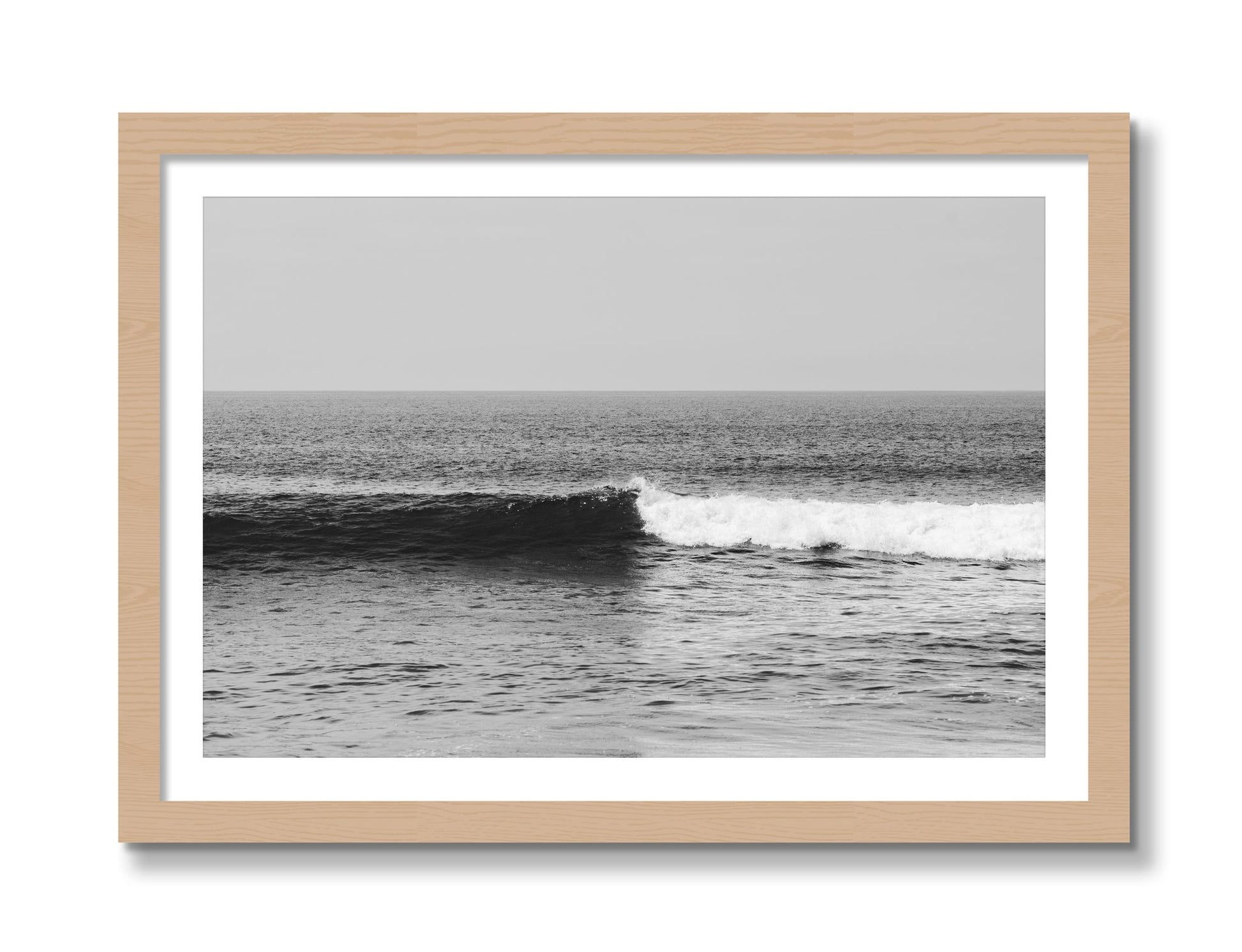 Framed photograph of The Wave by Dylan Ozanich, Oak frame, Borders