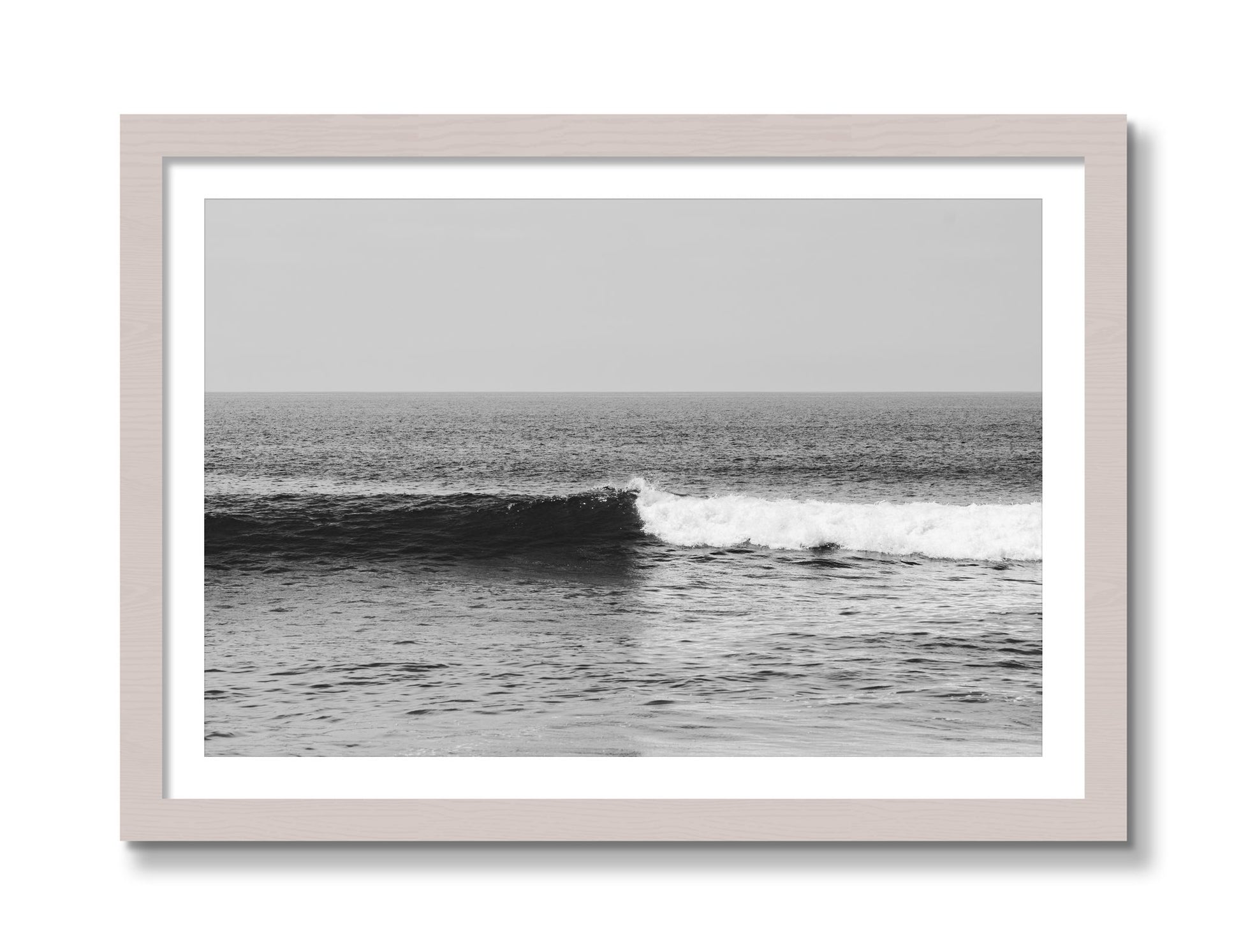 Framed photograph of The Wave by Dylan Ozanich, White Maple frame, Borders