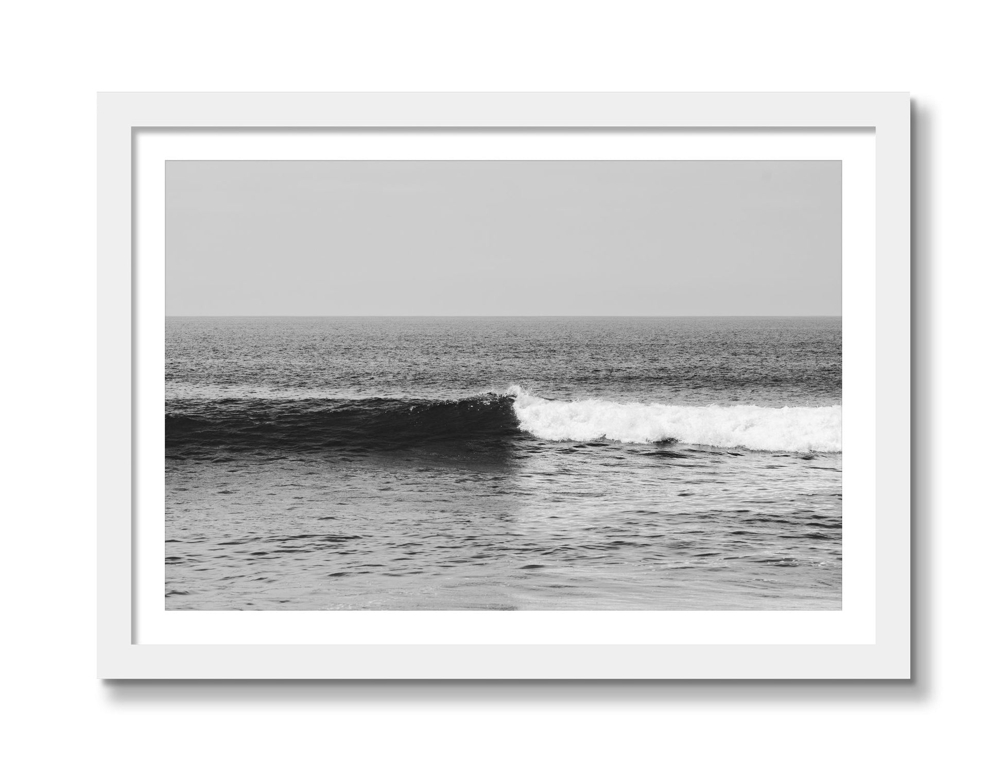 Framed photograph of The Wave by Dylan Ozanich, White frame, Borders