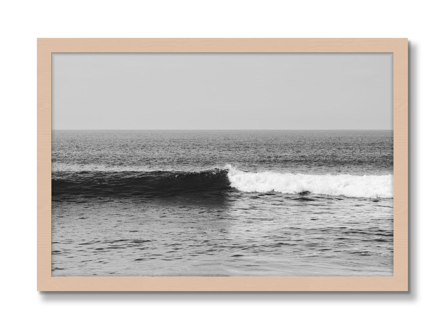 Framed photograph of The Wave by Dylan Ozanich, Maple frame, Full Bleed