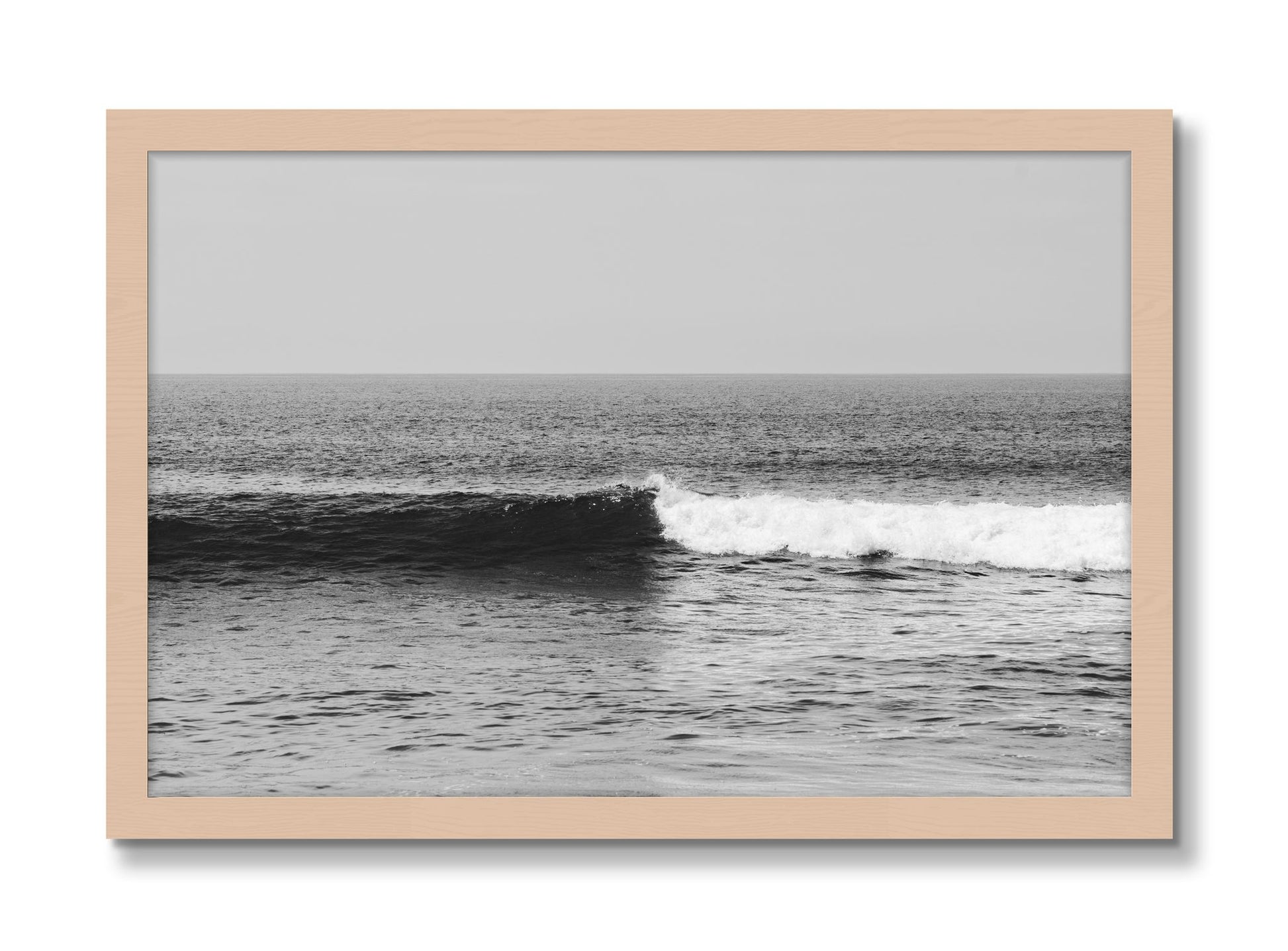 Framed photograph of The Wave by Dylan Ozanich, Maple frame, Full Bleed