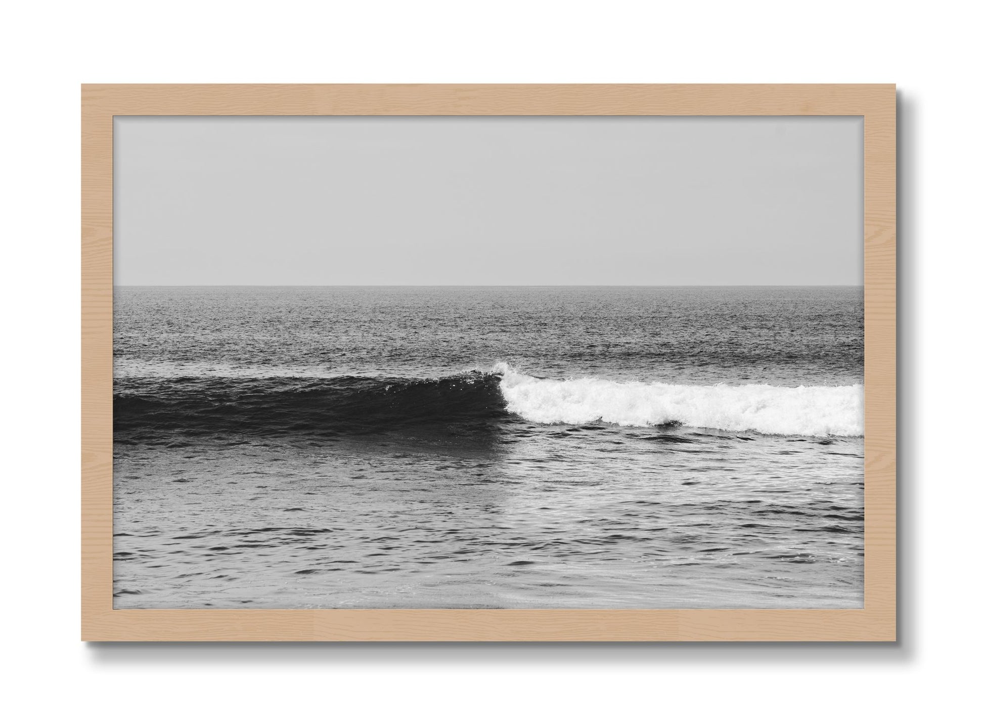 Framed photograph of The Wave by Dylan Ozanich, Oak frame, Full Bleed