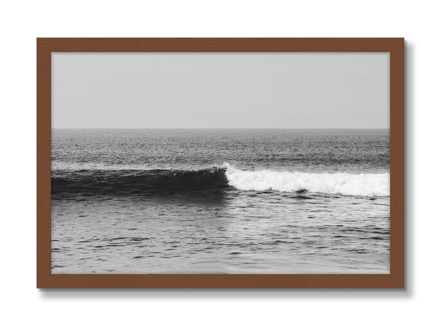 Framed photograph of The Wave by Dylan Ozanich, Walnut frame, Full Bleed