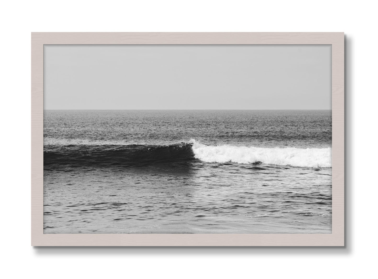 Framed photograph of The Wave by Dylan Ozanich, White Maple frame, Full Bleed