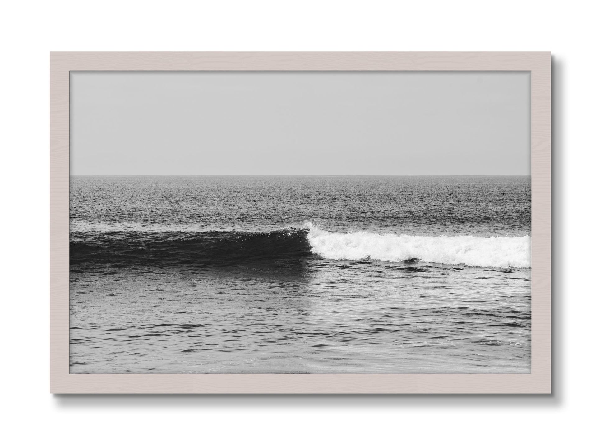 Framed photograph of The Wave by Dylan Ozanich, White Maple frame, Full Bleed