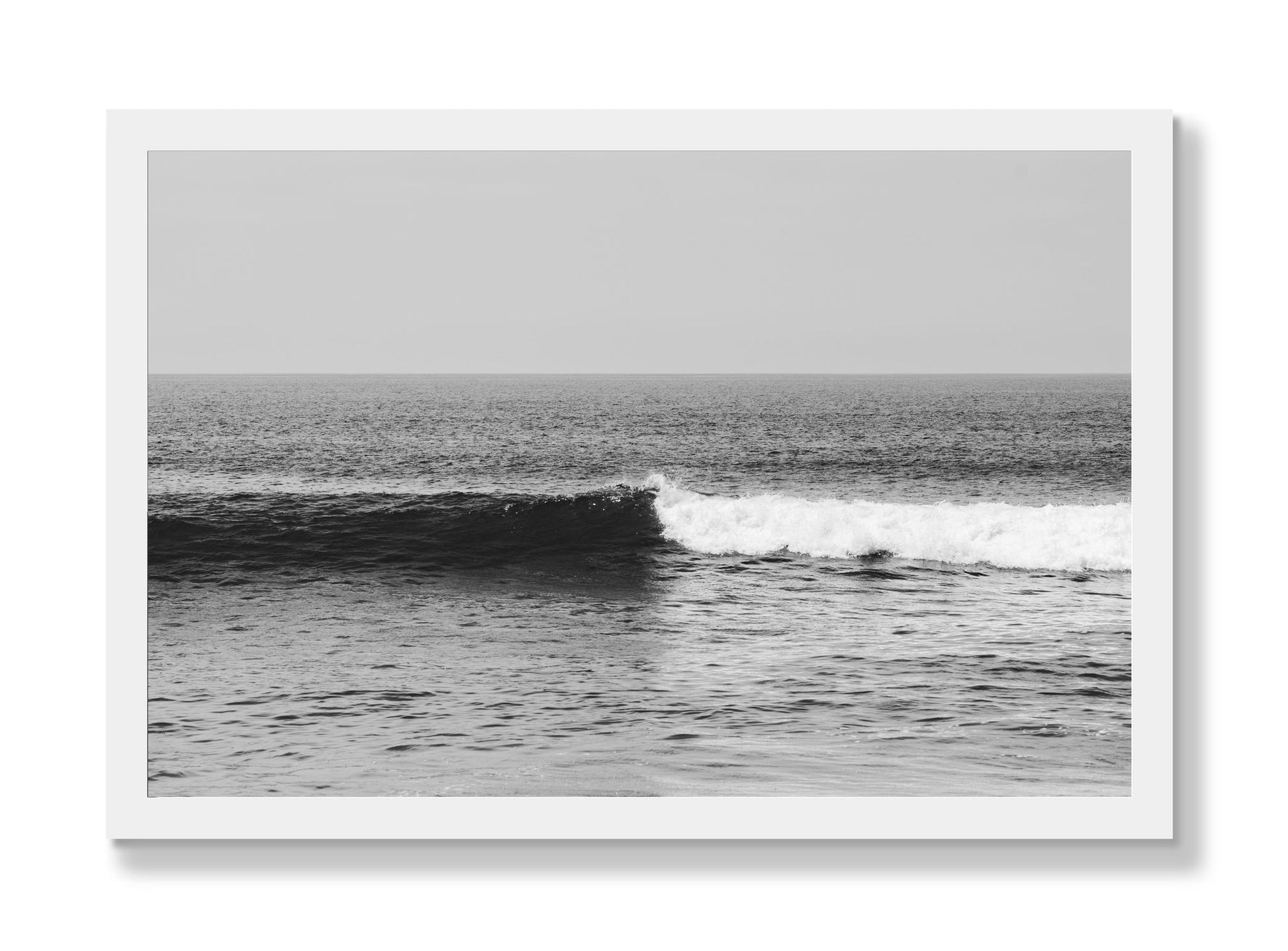Framed photograph of The Wave by Dylan Ozanich, White frame, Full Bleed