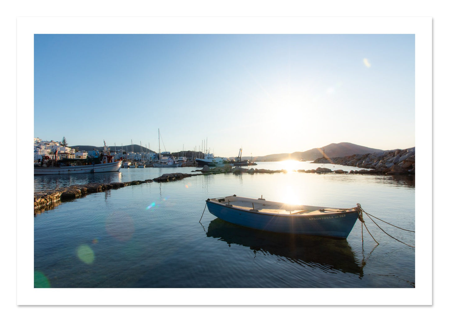 Fine art print of Tied Down In Paros by Dylan Ozanich, unframed