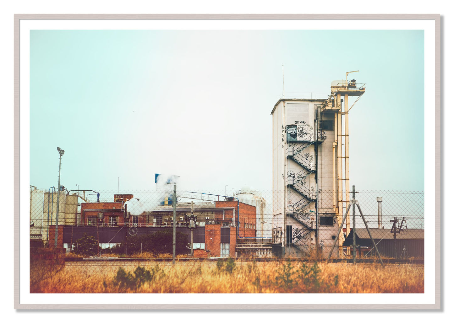 Train Ride by Dylan Ozanich, 48×72 print with a White Border in a White Maple frame