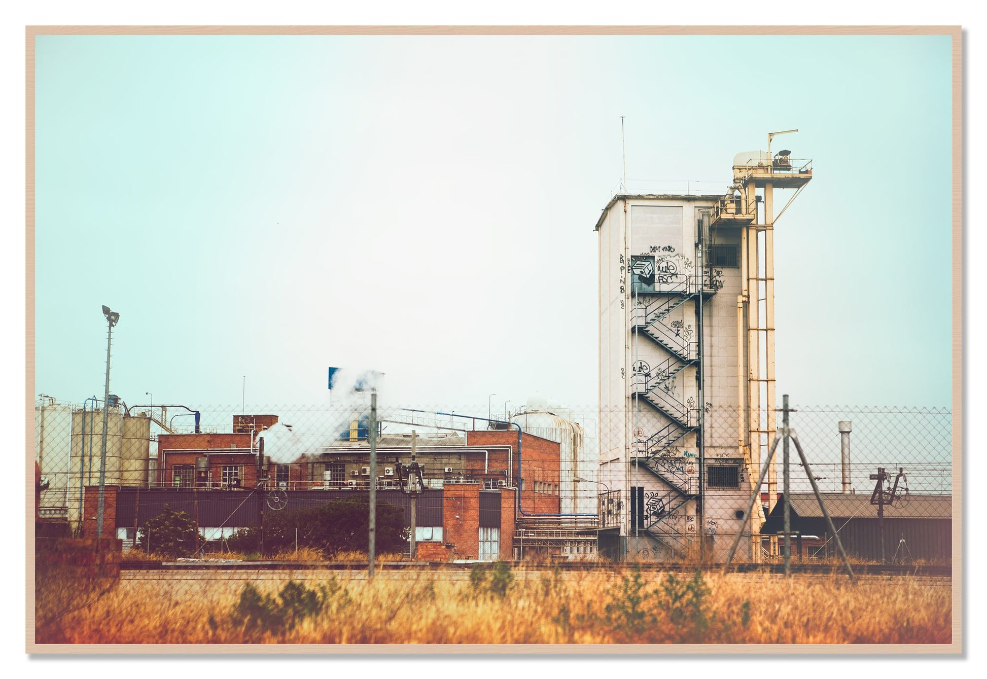Train Ride by Dylan Ozanich, 48×72 Full Bleed Print in a Maple frame