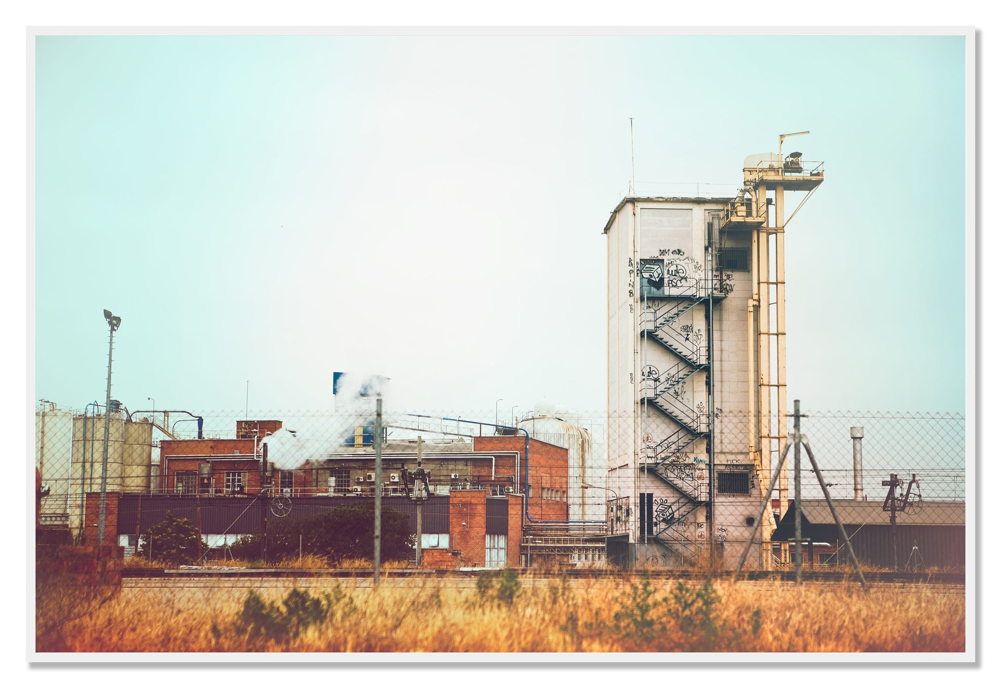 Train Ride by Dylan Ozanich, 48×72 Full Bleed Print in a White frame
