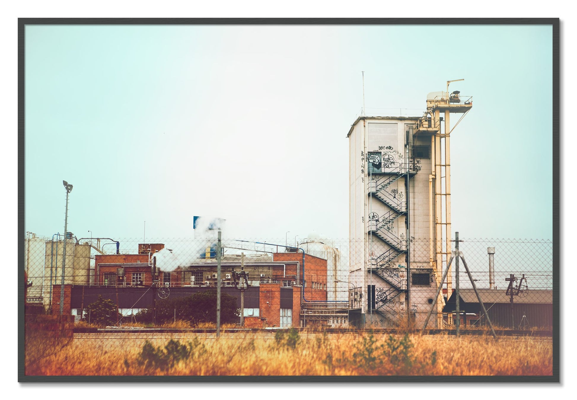 Framed photograph of Train Ride by Dylan Ozanich, Grey frame, Full Bleed