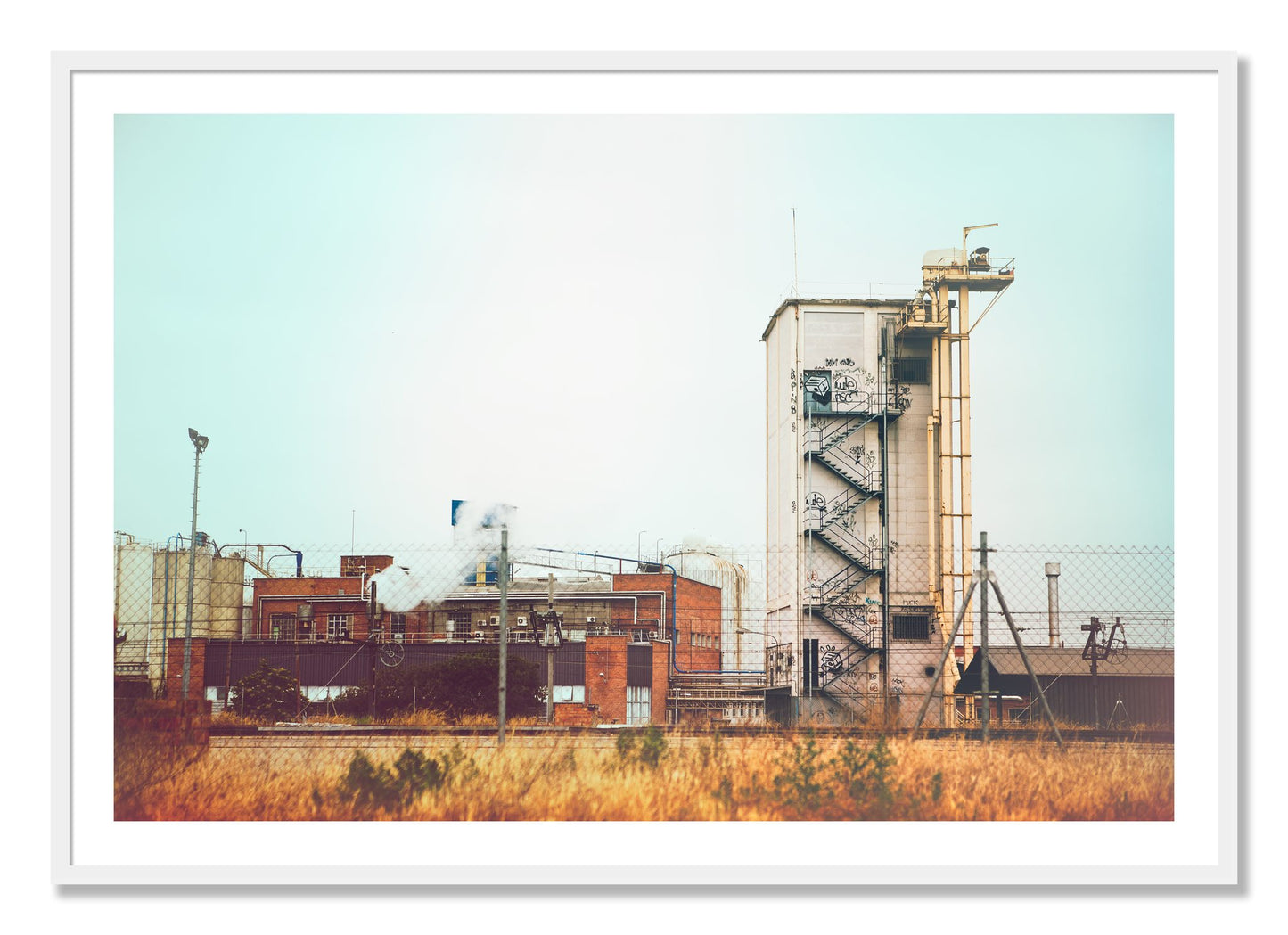 Framed photograph of Train Ride by Dylan Ozanich, White frame, Borders