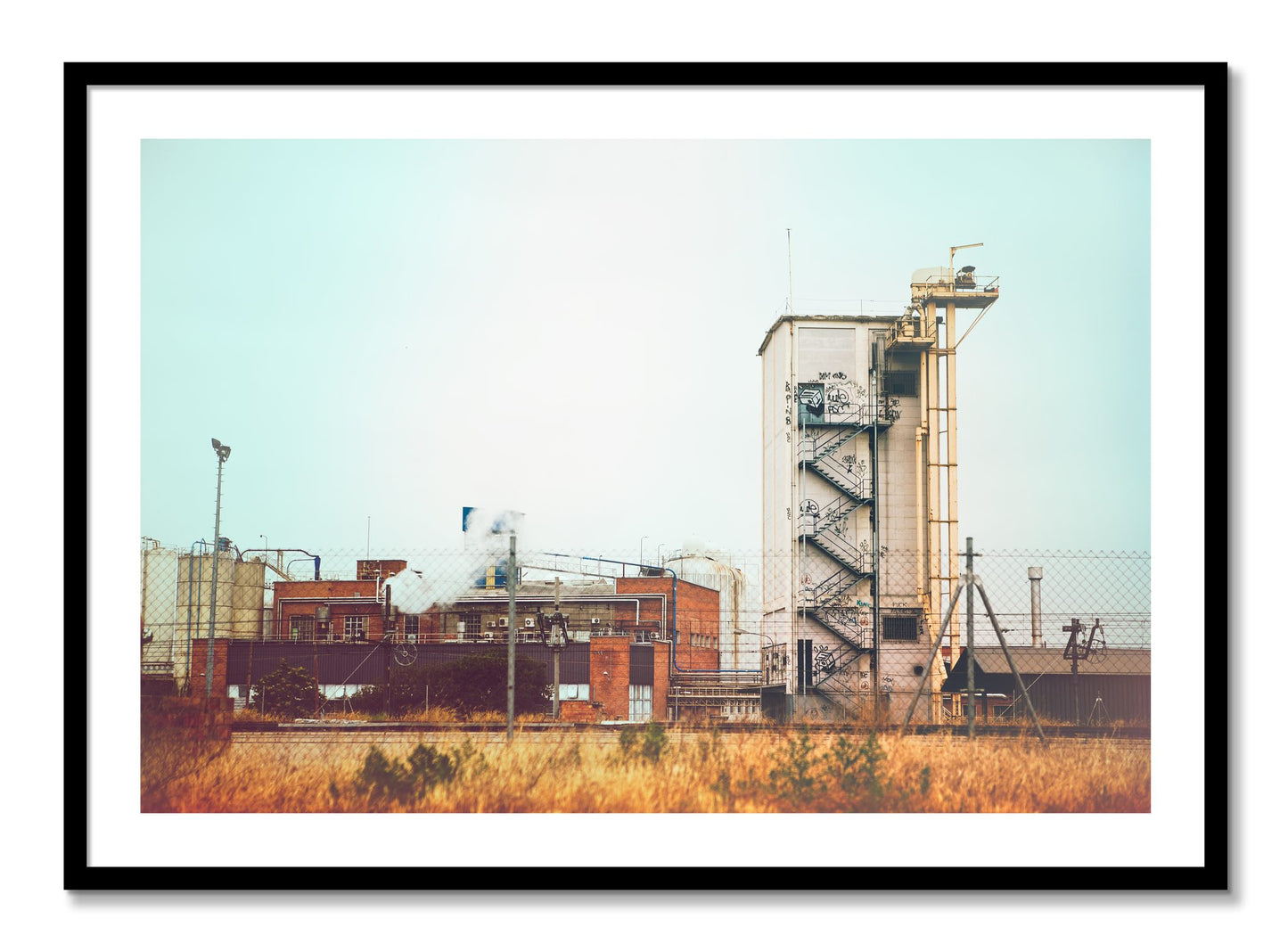 Framed photograph of Train Ride by Dylan Ozanich, Black frame, Borders