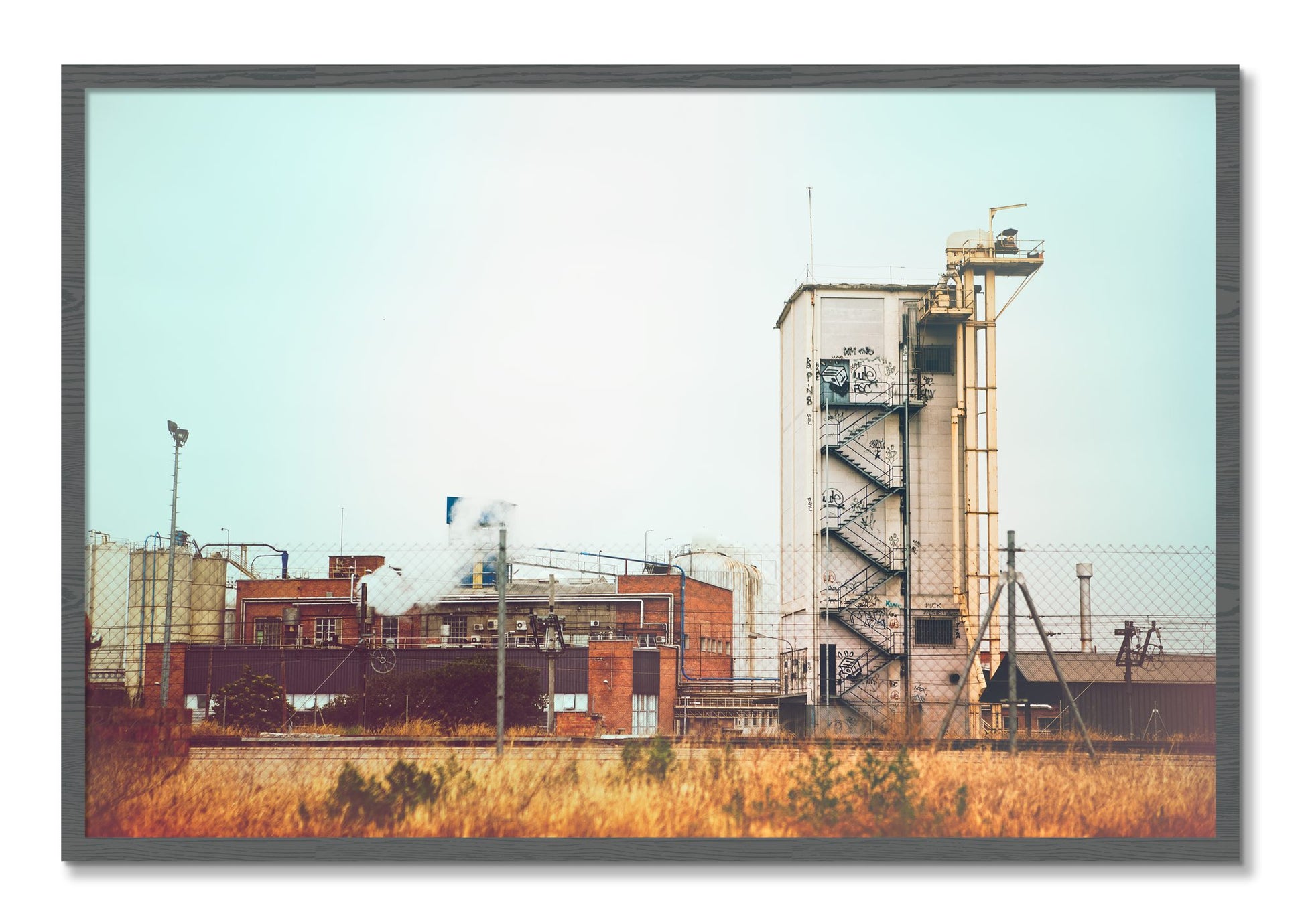 Framed photograph of Train Ride by Dylan Ozanich, Grey frame, Full Bleed