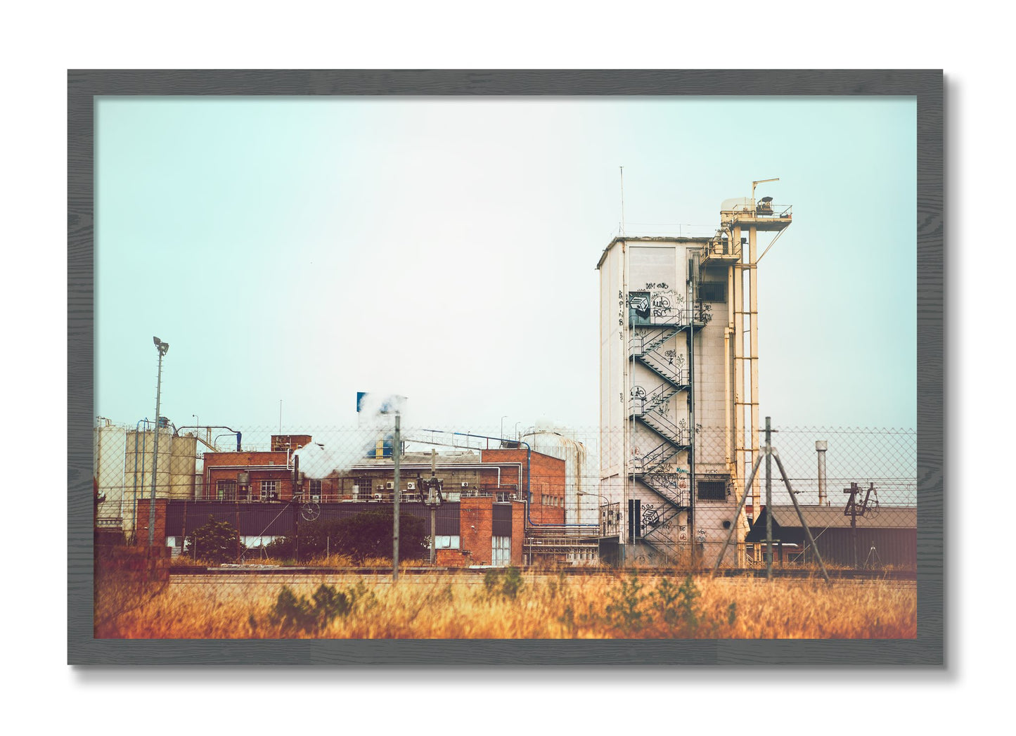 Framed photograph of Train Ride by Dylan Ozanich, Grey frame, Full Bleed