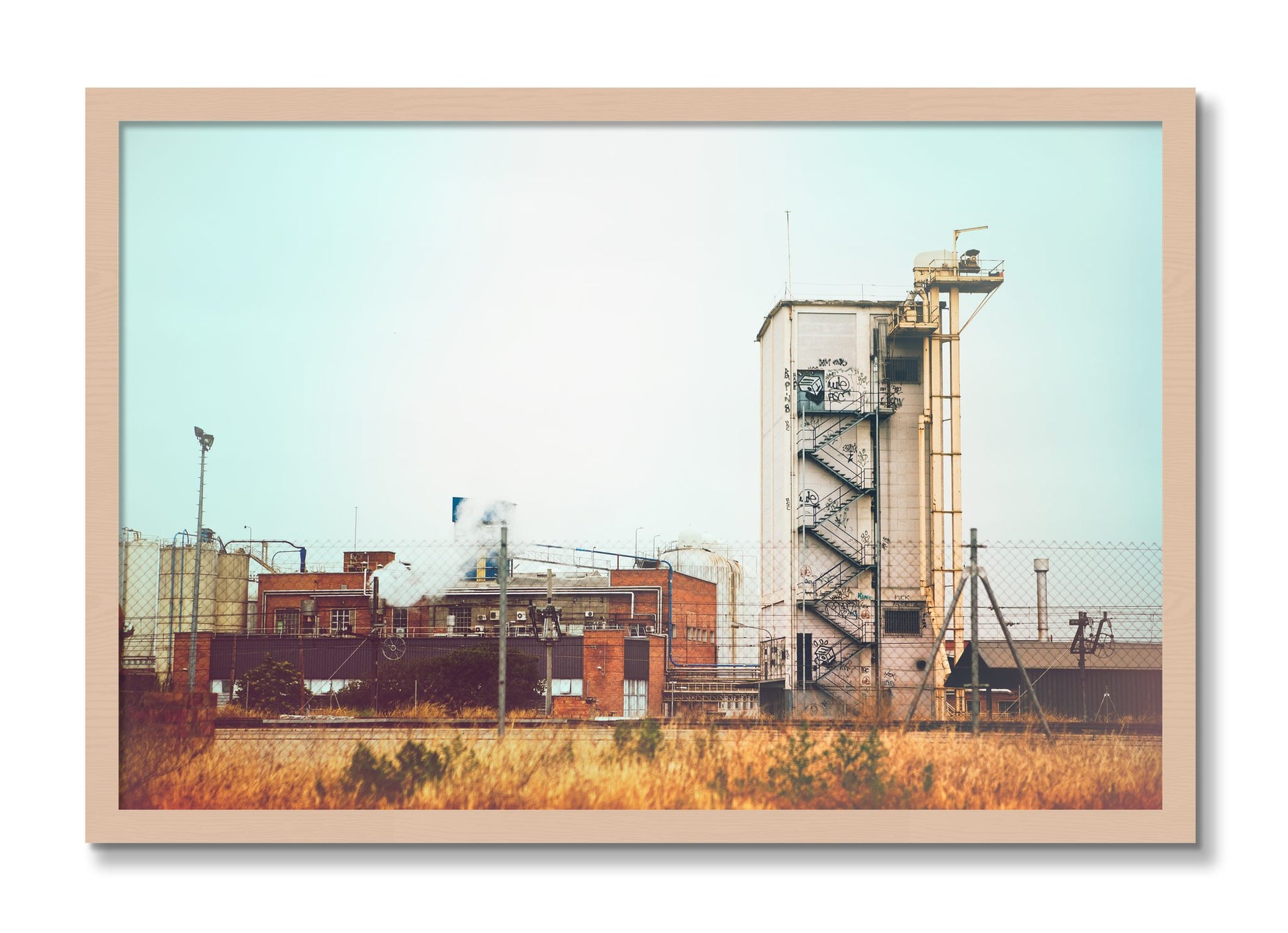 Framed photograph of Train Ride by Dylan Ozanich, Maple frame, Full Bleed