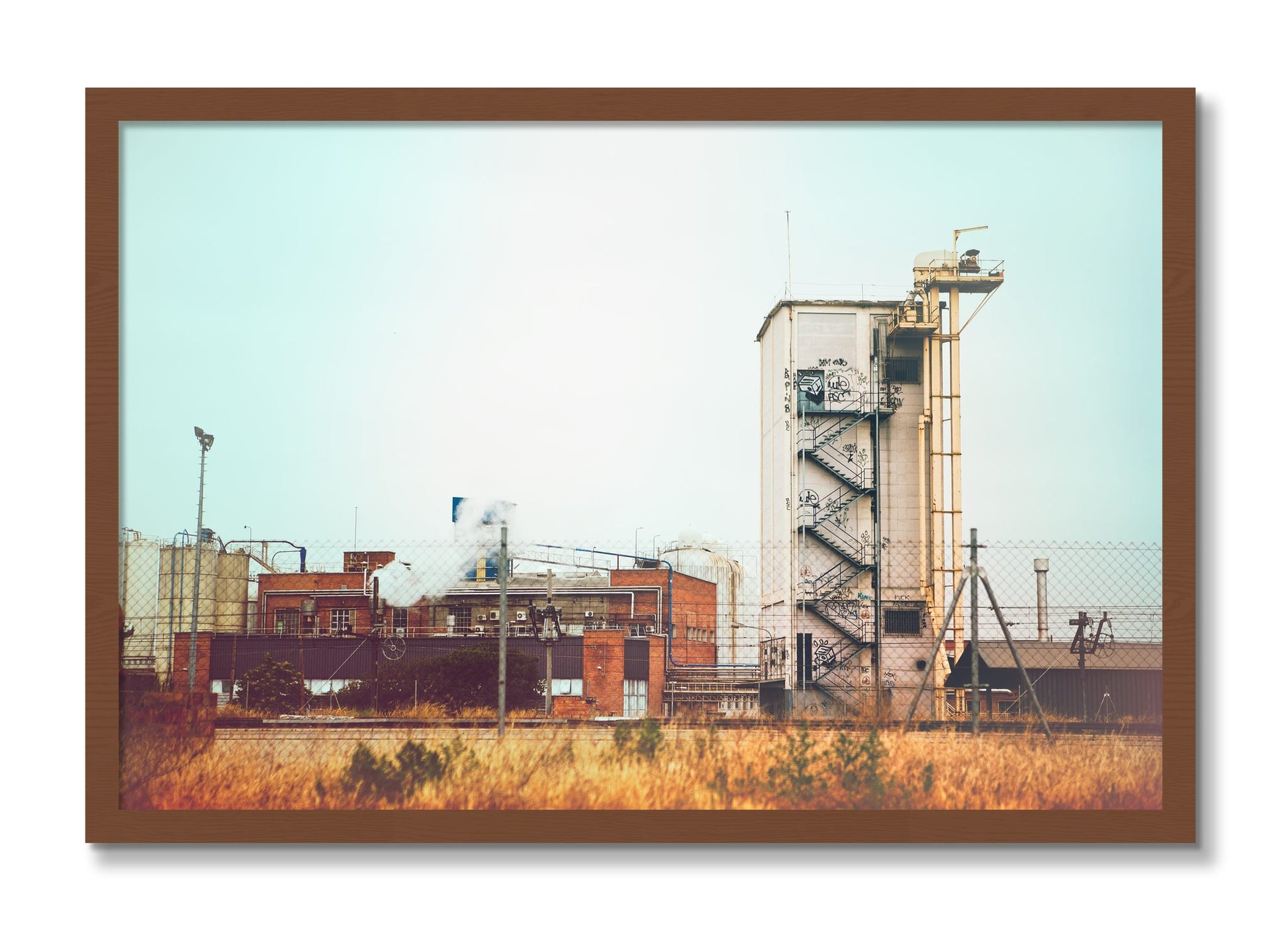 Framed photograph of Train Ride by Dylan Ozanich, Walnut frame, Full Bleed