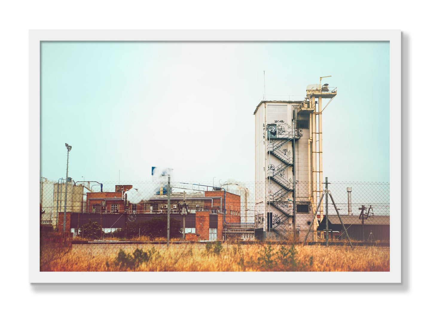 Framed photograph of Train Ride by Dylan Ozanich, White frame, Full Bleed