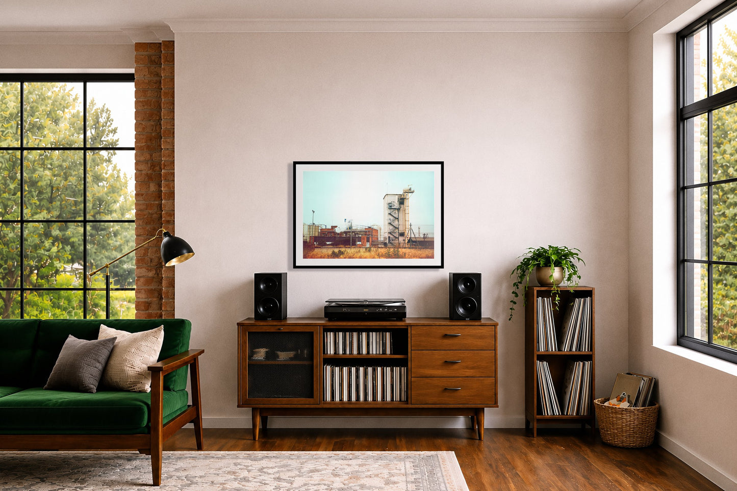 Framed photograph of Train Ride by Dylan Ozanich displayed on a wall