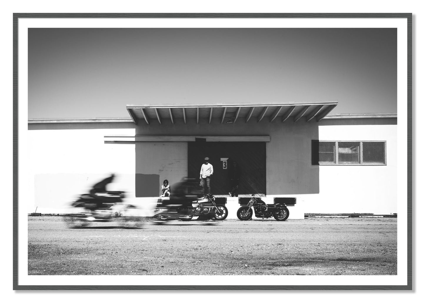 Treasure Island Racing by Dylan Ozanich, 48×72 print with a White Border in a Grey frame