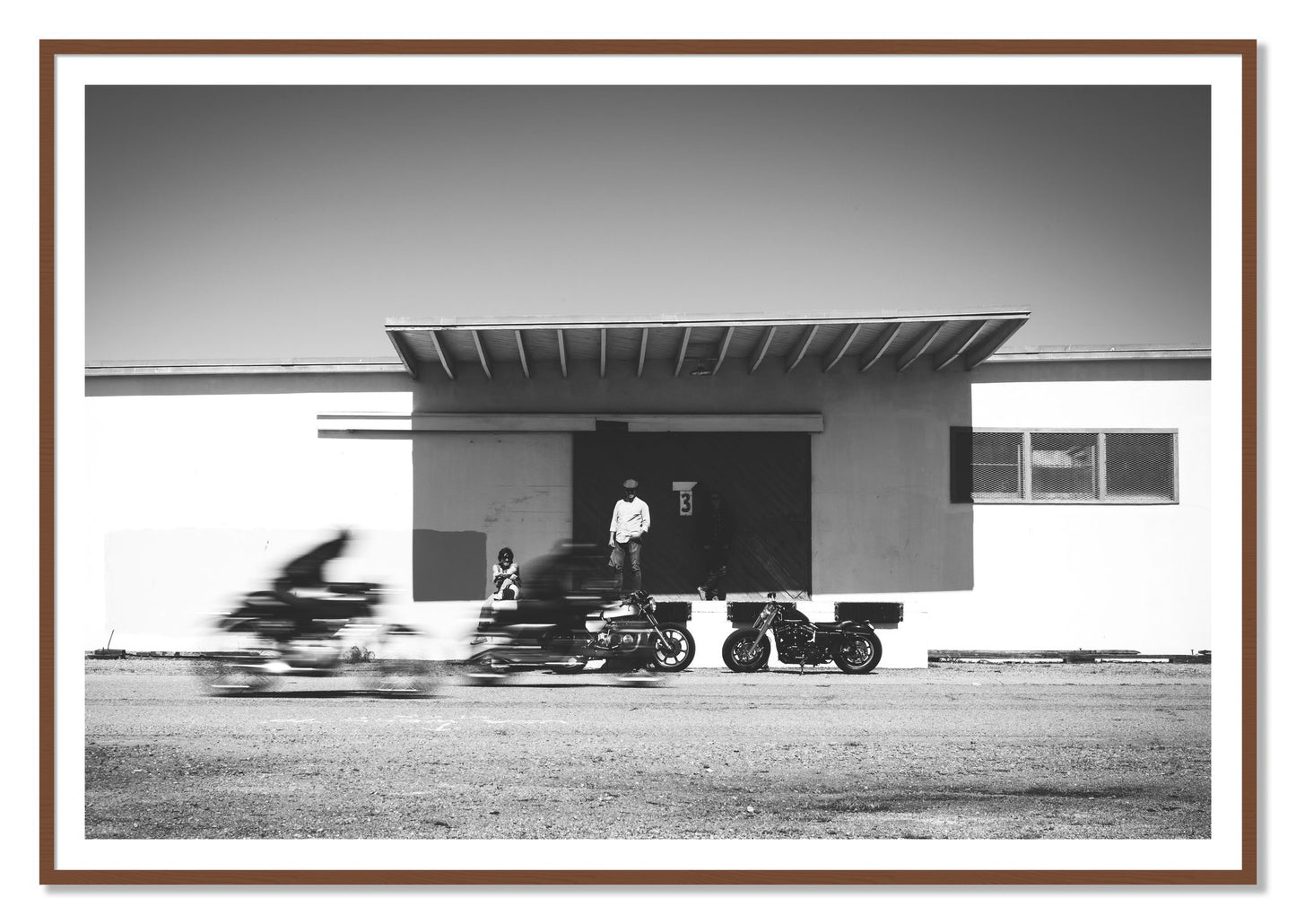 Treasure Island Racing by Dylan Ozanich, 48×72 print with a White Border in a Walnut frame