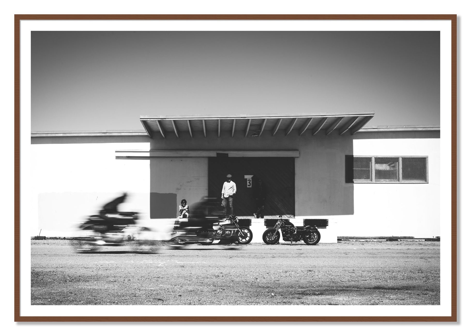 Treasure Island Racing by Dylan Ozanich, 48×72 print with a White Border in a Walnut frame