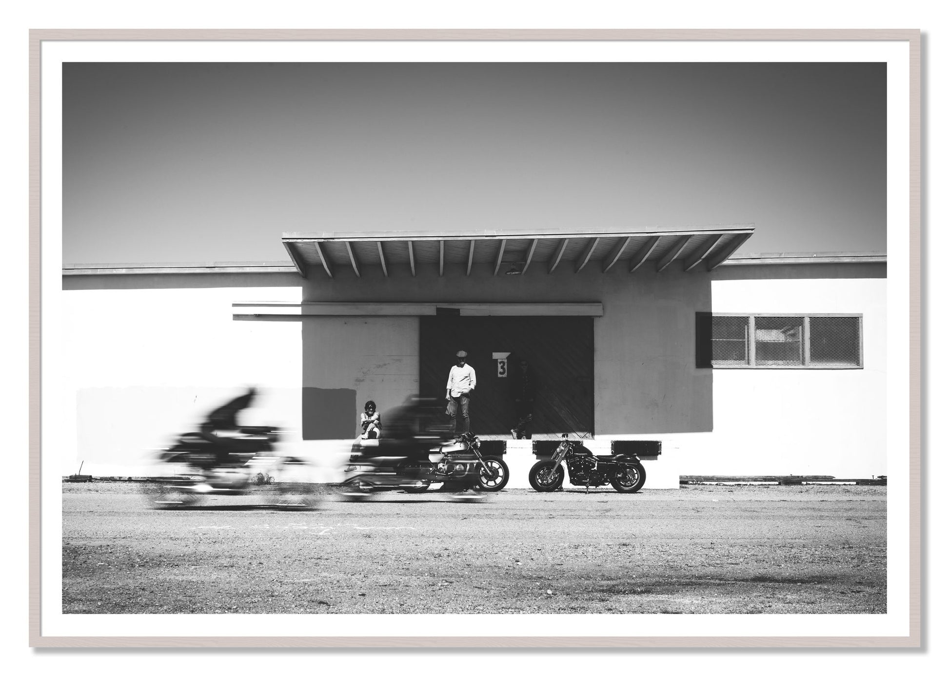Treasure Island Racing by Dylan Ozanich, 48×72 print with a White Border in a White Maple frame