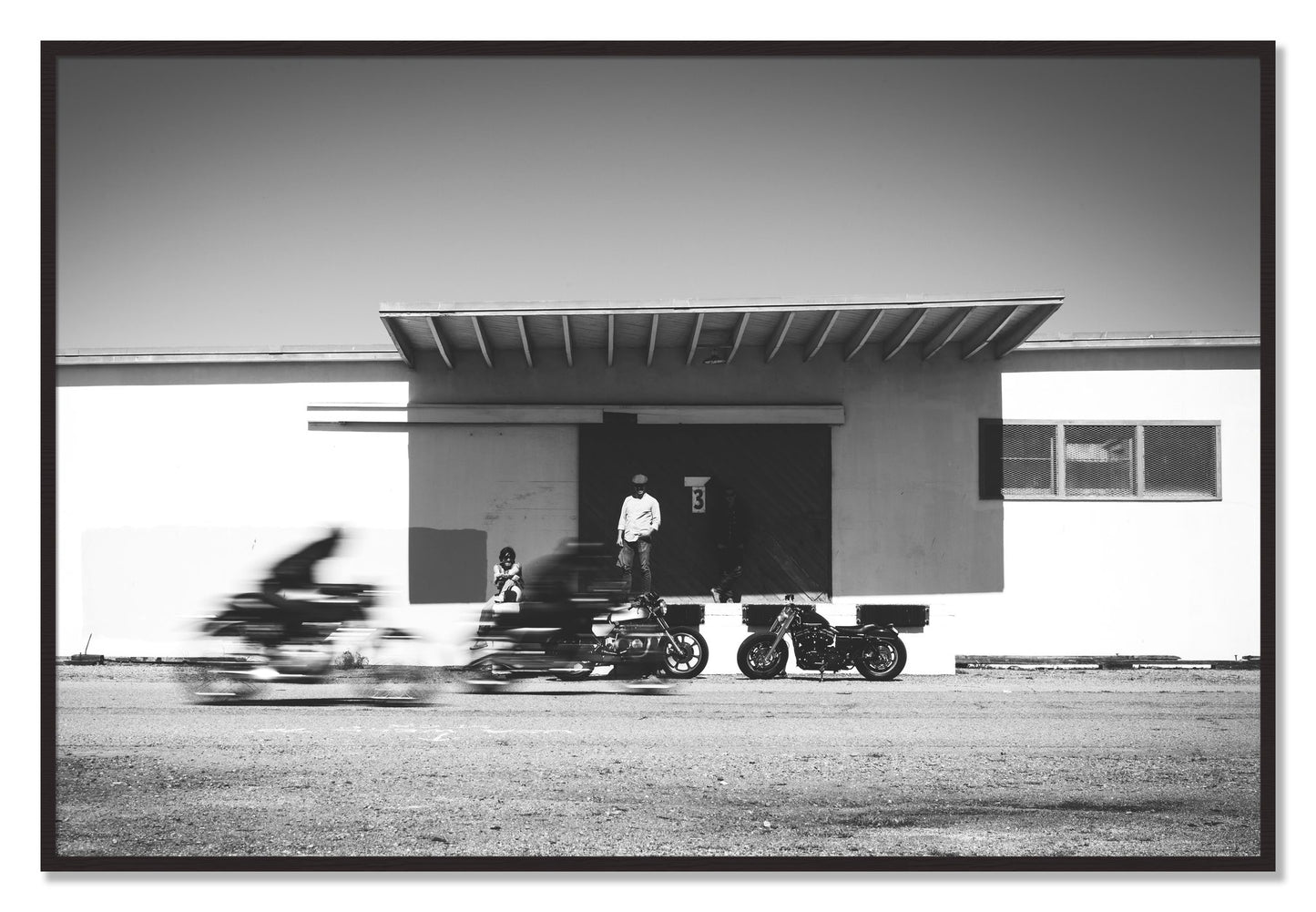 Framed photograph of Treasure Island Racing by Dylan Ozanich, Black Walnut frame, Full Bleed