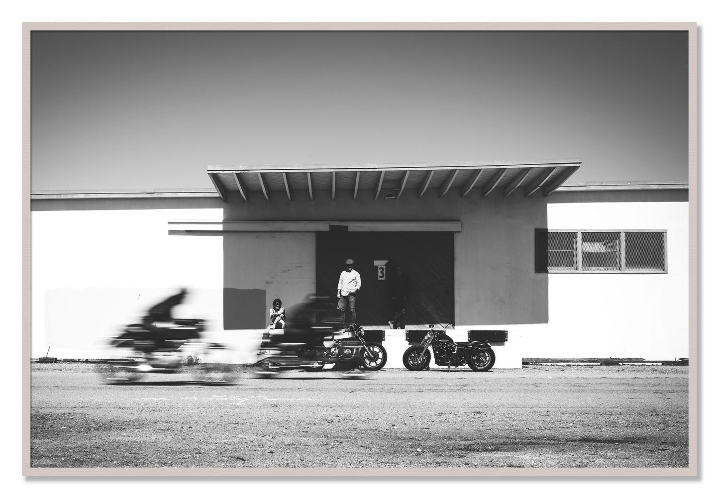 Framed photograph of Treasure Island Racing by Dylan Ozanich, White Maple frame, Full Bleed