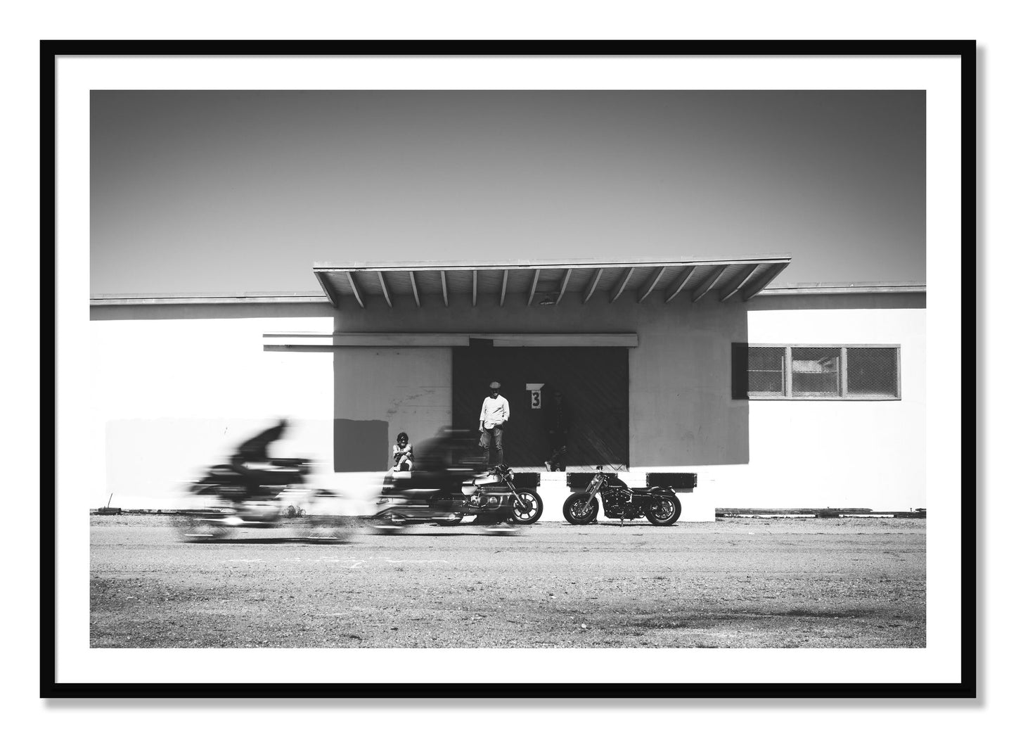Framed photograph of Treasure Island Racing by Dylan Ozanich, Black frame, Borders