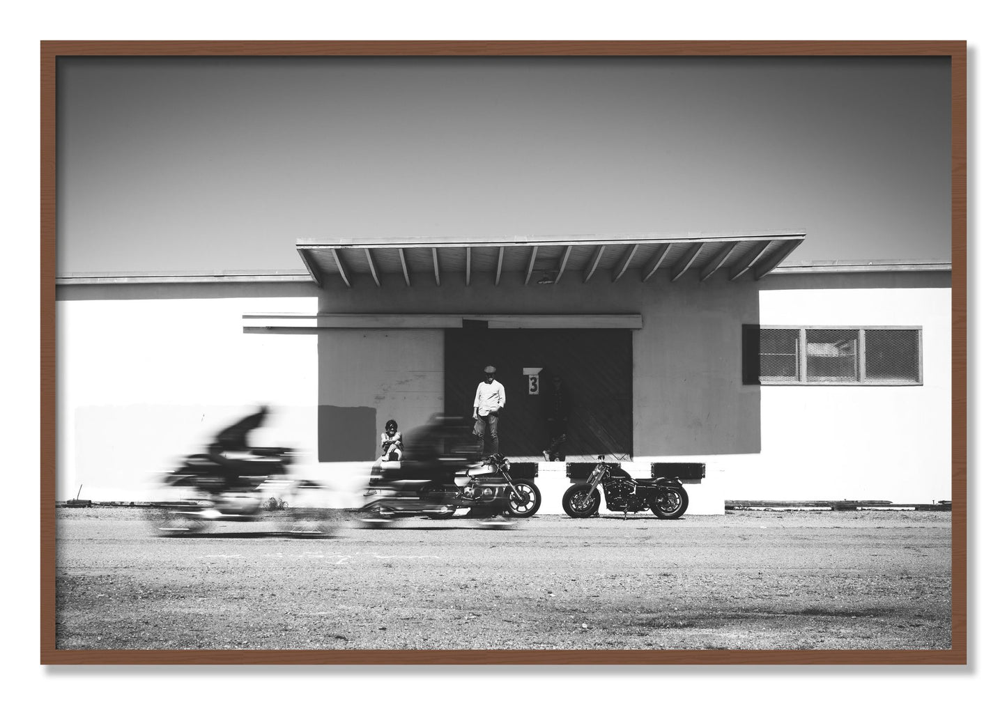 Framed photograph of Treasure Island Racing by Dylan Ozanich, Walnut frame, Full Bleed