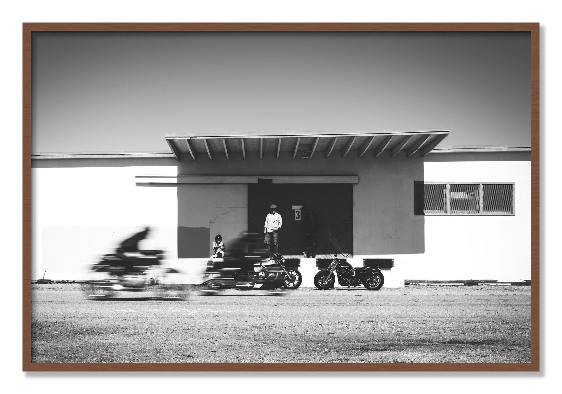 Framed photograph of Treasure Island Racing by Dylan Ozanich, Walnut frame, Full Bleed