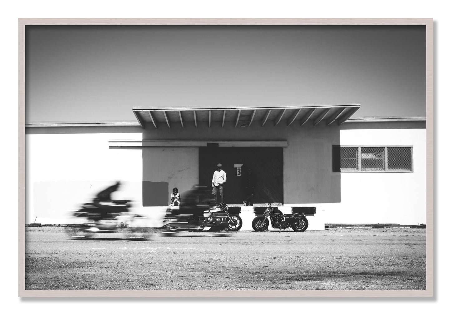 Framed photograph of Treasure Island Racing by Dylan Ozanich, White Maple frame, Full Bleed