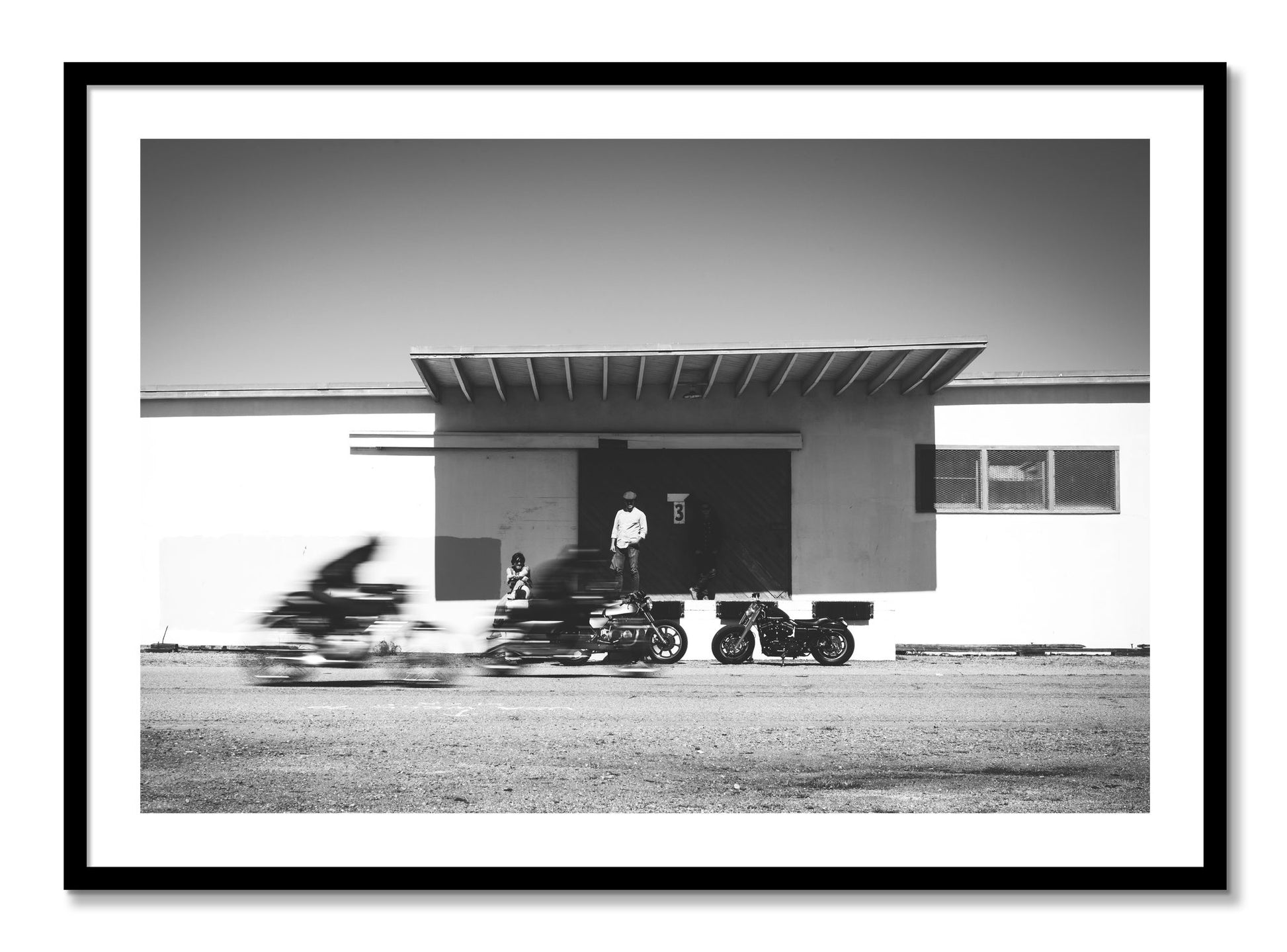 Framed photograph of Treasure Island Racing by Dylan Ozanich, Black frame, Borders