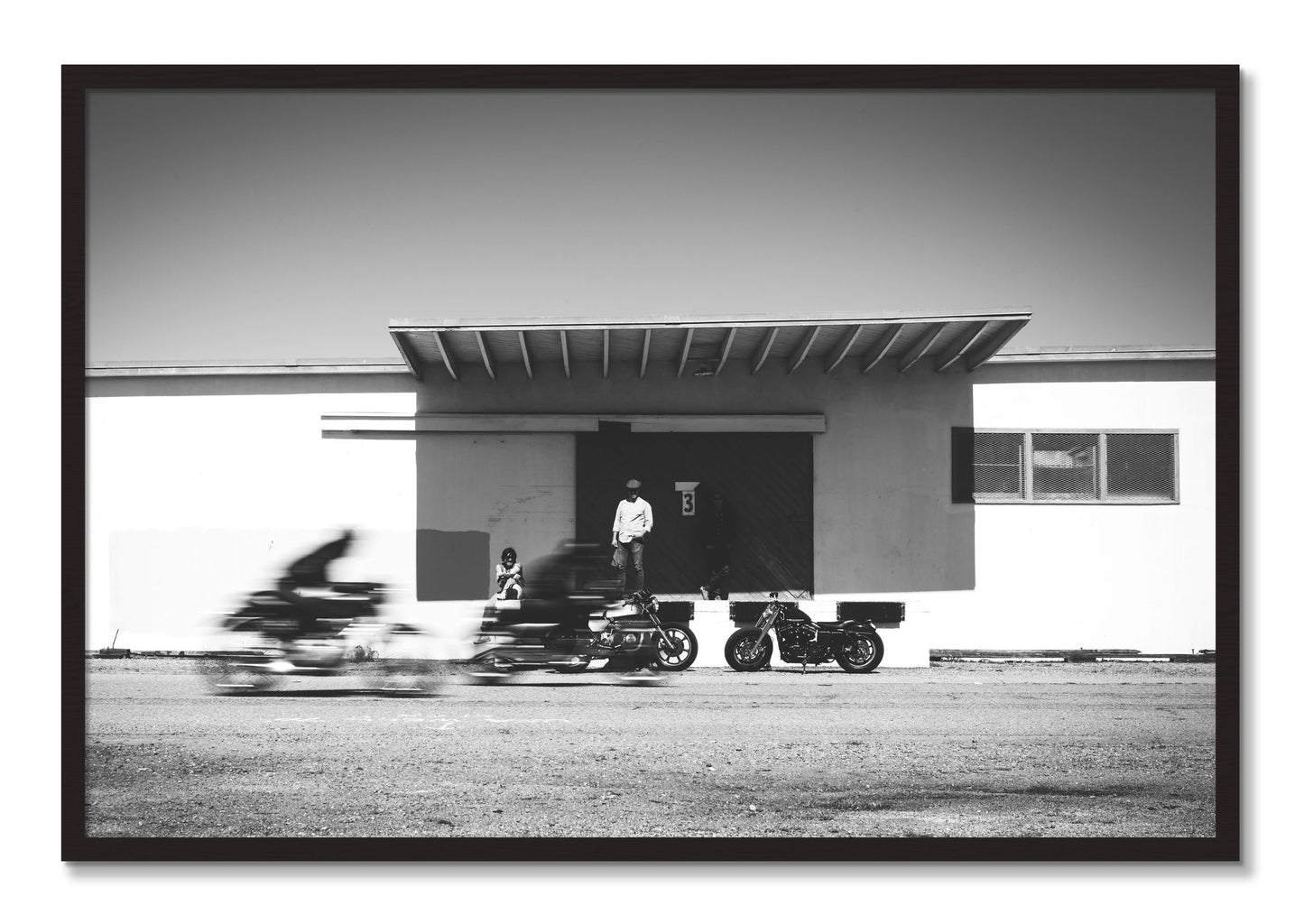 Framed photograph of Treasure Island Racing by Dylan Ozanich, Black Walnut frame, Full Bleed