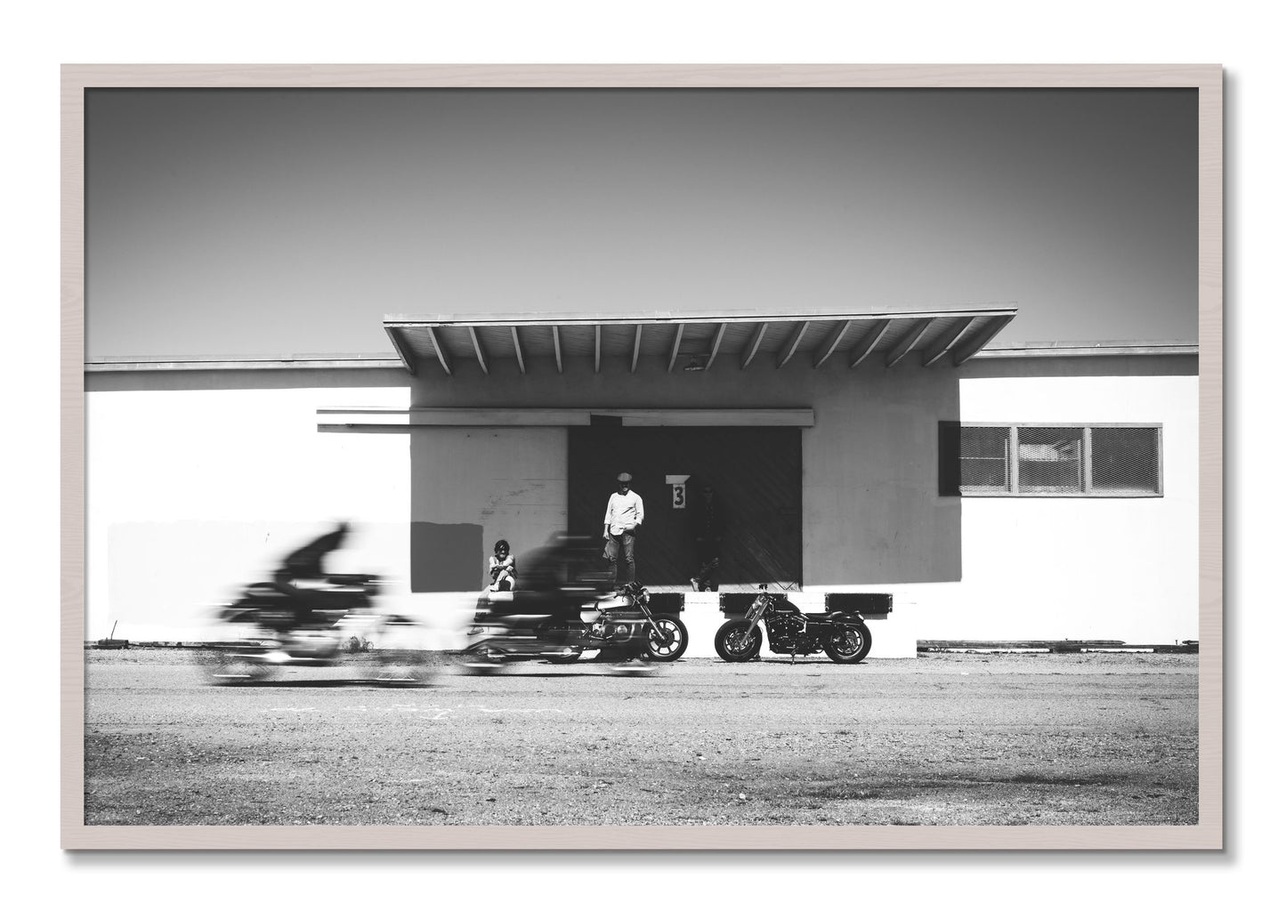 Framed photograph of Treasure Island Racing by Dylan Ozanich, White Maple frame, Full Bleed