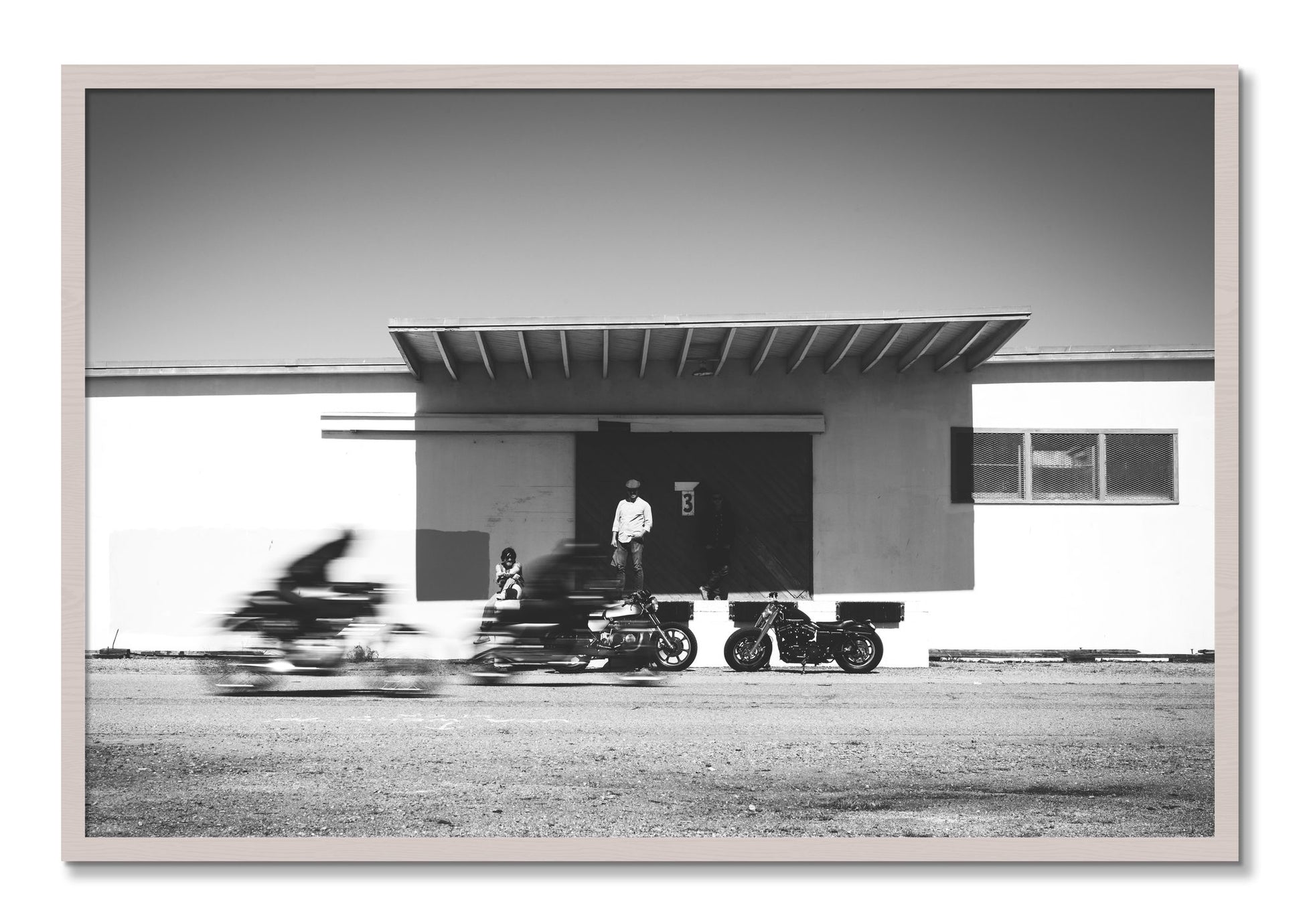 Framed photograph of Treasure Island Racing by Dylan Ozanich, White Maple frame, Full Bleed