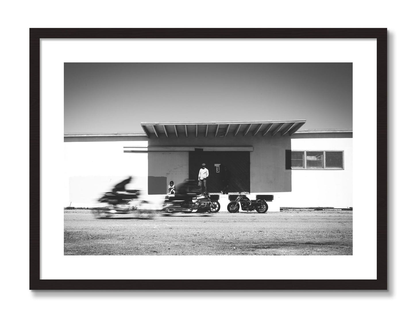 Framed photograph of Treasure Island Racing by Dylan Ozanich, Black frame, Borders