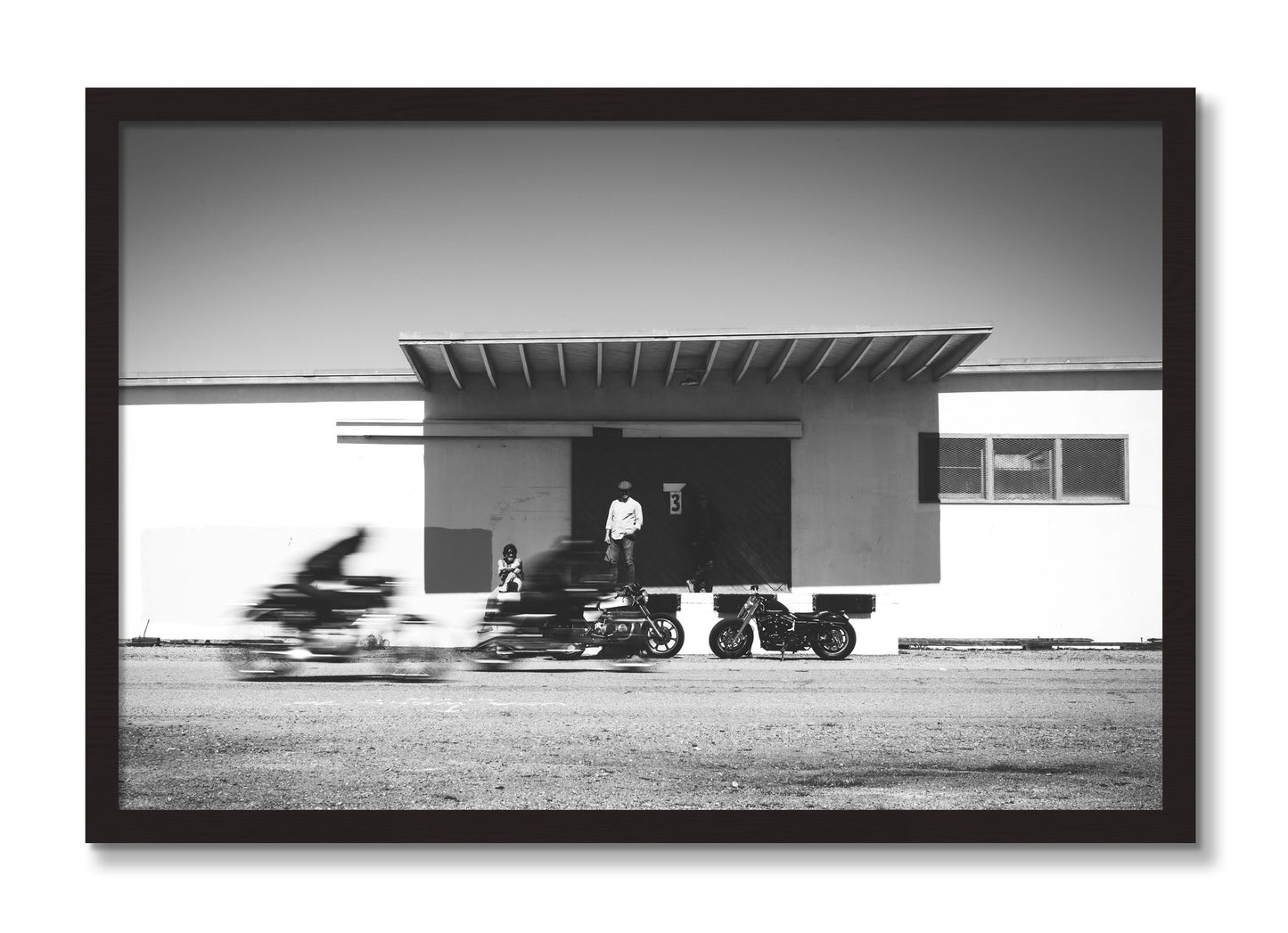 Framed photograph of Treasure Island Racing by Dylan Ozanich, Black Walnut frame, Full Bleed