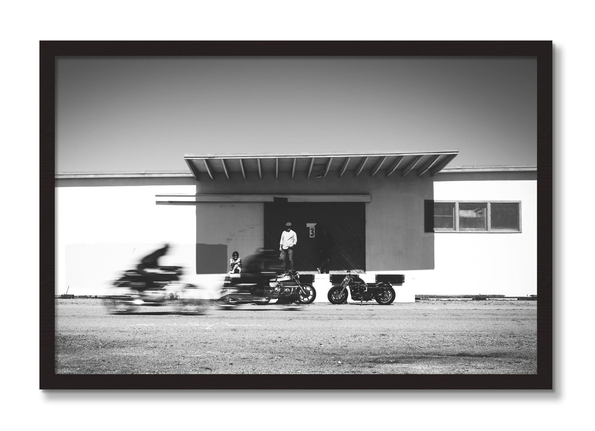 Framed photograph of Treasure Island Racing by Dylan Ozanich, Black Walnut frame, Full Bleed