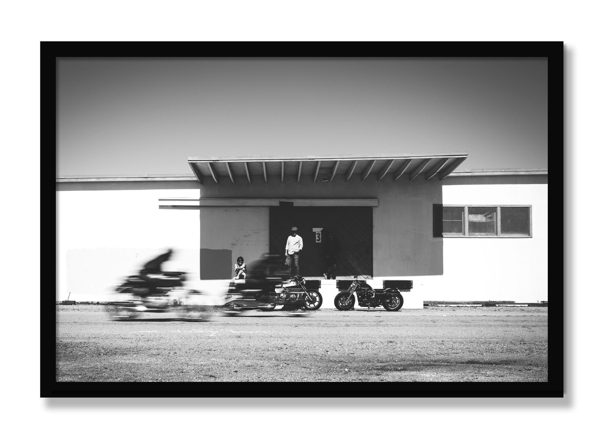 Framed photograph of Treasure Island Racing by Dylan Ozanich, Black frame, Full Bleed