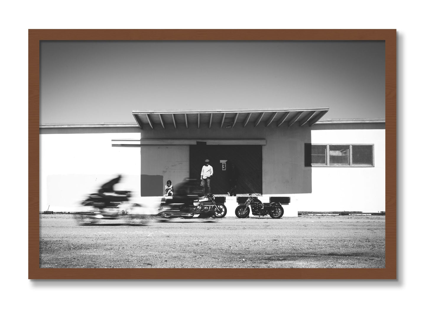 Framed photograph of Treasure Island Racing by Dylan Ozanich, Walnut frame, Full Bleed