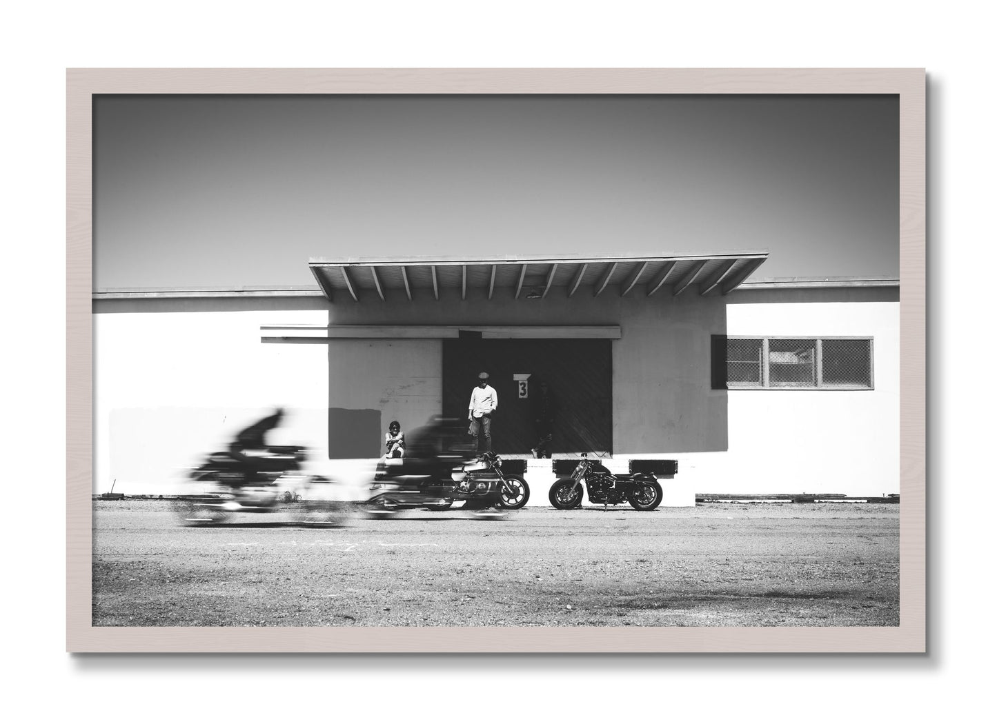 Framed photograph of Treasure Island Racing by Dylan Ozanich, White Maple frame, Full Bleed