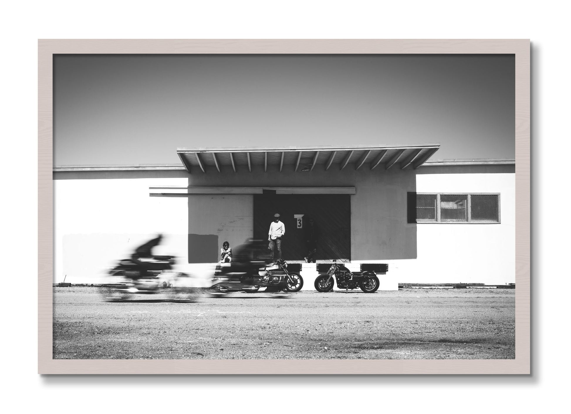 Framed photograph of Treasure Island Racing by Dylan Ozanich, White Maple frame, Full Bleed