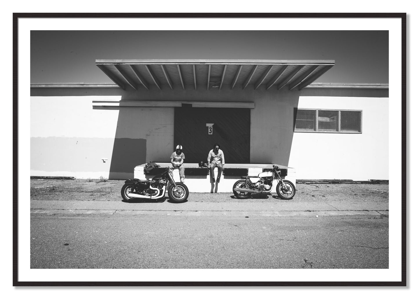 Framed photograph of Treasure Island Riding by Dylan Ozanich, Black Walnut frame, Borders